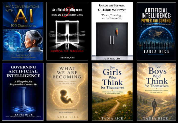 Eight books by Tadia Rice